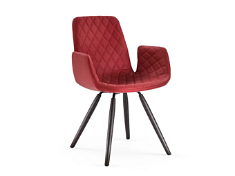 Upholstered leather armchair Lenny Eforma factory Eforma from Italy