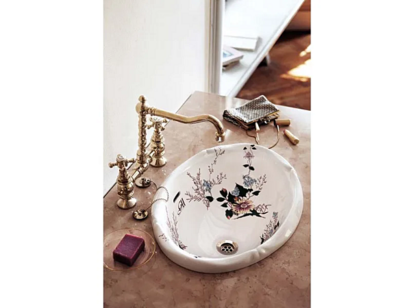 Inset Oval Ceramic Washbasin Victorian Gentry Home factory Gentry Home from Italy. Foto №3