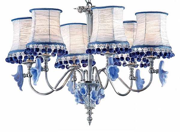 Chandelier IL PARALUME MARINA 1843CH6/KR/BLU factory IL PARALUME MARINA from Italy. Foto №1