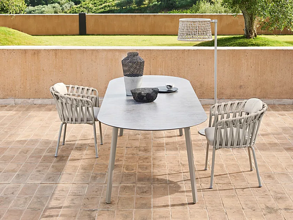 Oval aluminium garden table EMMA VARASCHIN 23680L, 23681L factory VARASCHIN from Italy. Foto №5