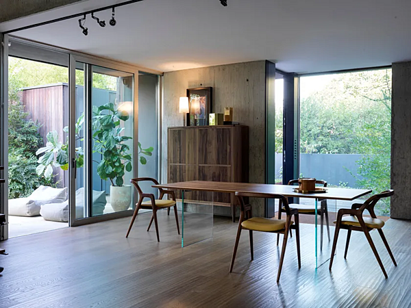 Rectangular walnut table Sospeso B 127 DALE factory DALE from Italy. Foto №2