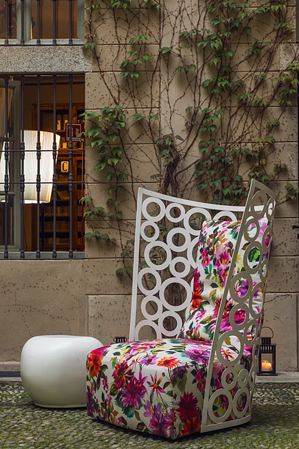 Upholstered armchair with headrest ERBA ITALIA ICONA factory ERBA ITALIA from Italy. Foto №5