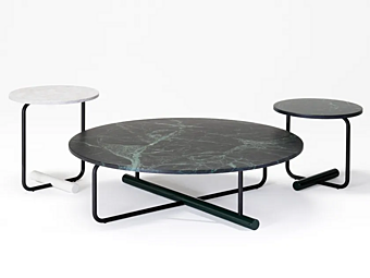 Round marble coffee table ZANOTTA Toto