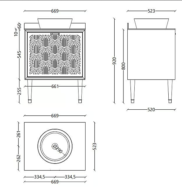 Floor standing wooden vanity unit with drawers Park Avenue Cora 1A PKRCORA1ACES factory Park Avenue from Italy. Foto №11