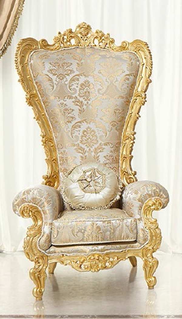 Two gilded thrones with Modenese Gastone table factory MODENESE GASTONE from Italy. Foto №1