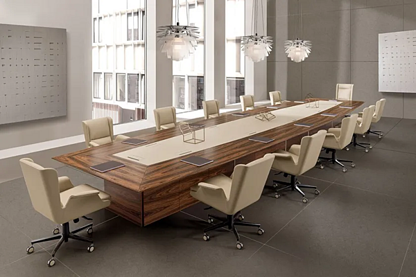 Rectangular meeting table with cable management i 4 Mariani President factory i 4 Mariani from Italy. Foto №5