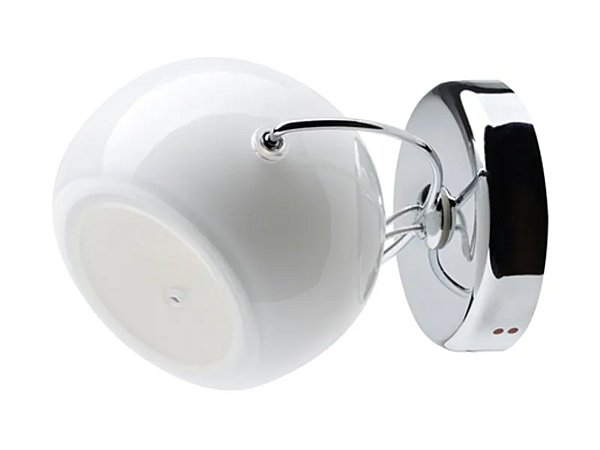 Adjustable Blown Glass Spotlight Beluga White Fabbian factory Fabbian from Italy. Foto №1
