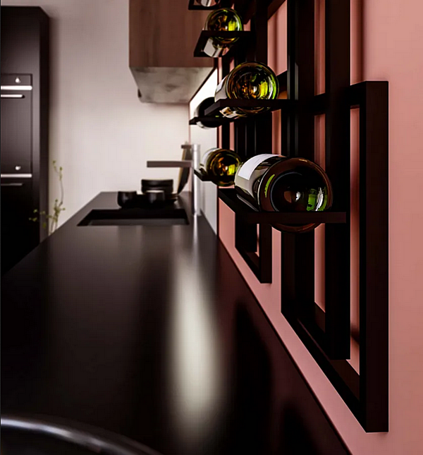 Wall Mounted Bottle Rack Caos DAMIANO LATINI factory DAMIANO LATINI from Italy. Foto №3