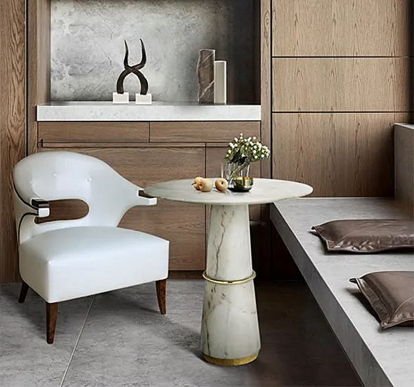 Upholstered Leather Easy Chair with Armrests BRABBU Nanook factory BRABBU from Italy. Foto №5