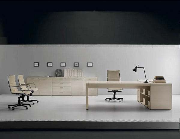 L-shaped wooden executive desk with drawers i 4 Mariani Blade factory i 4 Mariani from Italy. Foto №7