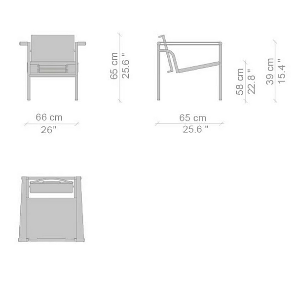 Garden armchair with fabric upholstery and armrests CASSINA Outdoor 001 factory CASSINA from Italy. Foto №14