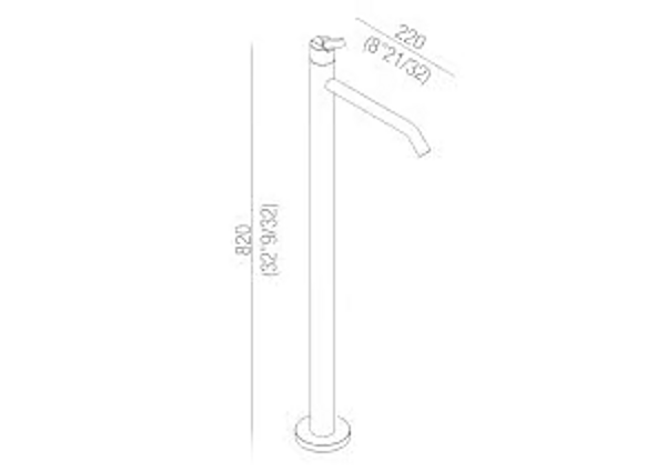 Floor Standing Single Handle Bathtub Mixer Square Stainless Steel AGAPE factory Agape from Italy. Foto №2