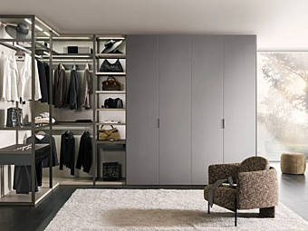 Corner Sectional Walk-in Wardrobe Palo Alto MisuraEmme factory MisuraEmme from Italy