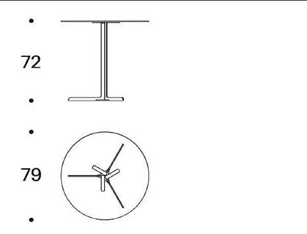 Round HPL garden table by Saba Italia factory SABA from Italy. Foto №6