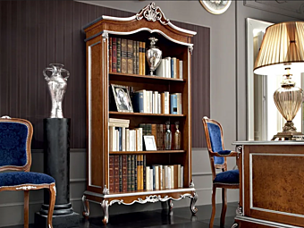 Open Solid Wood Bookcase Modenese Luxury Interiors 12302 factory MODENESE GASTONE from Italy