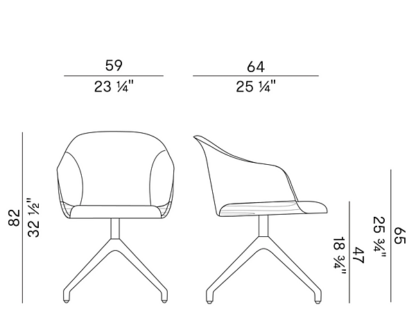 Swivel Leather Easy Chair with Armrests Potocco LYZ 918 PG 918/PG factory POTOCCO from Italy. Foto №3