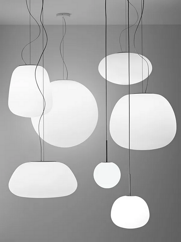 Glass pendant lamp Fabbian Lumi Poga factory Fabbian from Italy. Foto №4