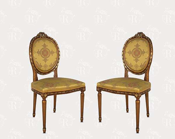 Upholstered Solid Wood Medallion Chair FRATELLI RADICE 082A factory FRATELLI RADICE from Italy. Foto №1