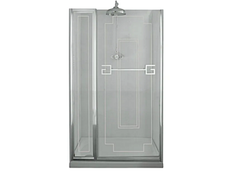 Glass shower cabin with hinged door Gentry Home Athena factory Gentry Home from Italy