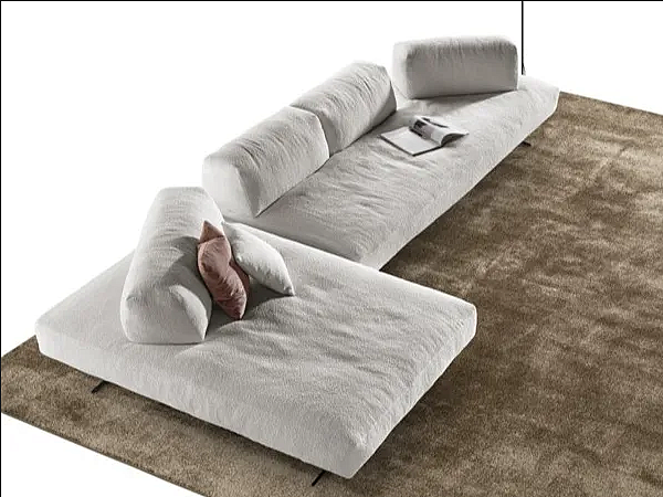 Modular fabric sofa with soft back LAGO Air Soft Free 1917 factory LAGO from Italy. Foto №4