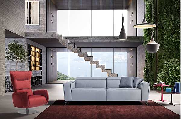 Corner Fabric Recliner Sofa with Electric Motion Egoitaliano Stefanie factory Egoitaliano from Italy. Foto №5