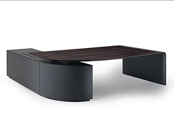 L-shaped wooden office desk with drawers I 4 Mariani Siena