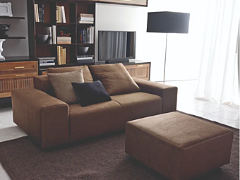 Two-Seater Leather Sofa Convivio Contemporary Martini Interiors