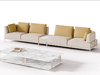 Sectional fabric sofa with soft back KEOMA Manuel factory KEOMA from Italy