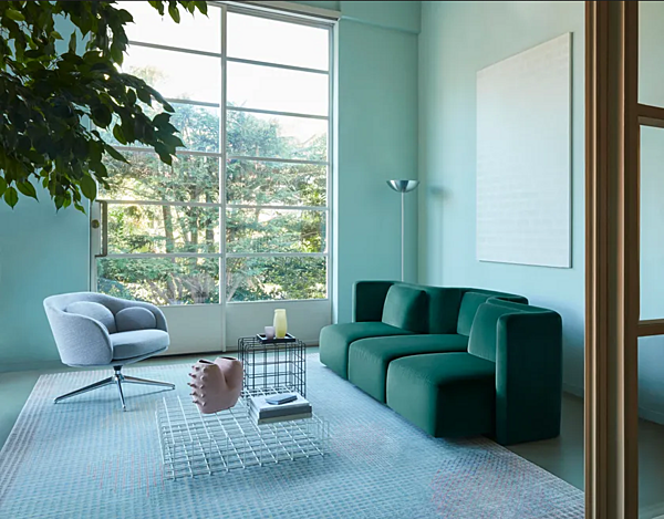 Modular fabric sofa with soft back Saba Gala factory SABA from Italy. Foto №12