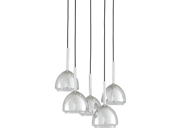 LED pendant lamp in borosilicate glass with chrome bell LIGNE ROSET 10073003 factory LIGNE ROSET from Italy. Foto №1