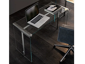 Rectangular crystal writing desk Gallotti&Radice President Dattilo factory Gallotti & Radice from Italy