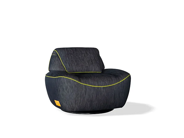 Swivel Fabric Armchair Smirk Egoitaliano factory Egoitaliano from Italy. Foto №2