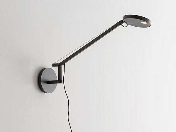 LED wall lamp with swing arm in aluminum Artemide Demetra Micro factory Artemide from Italy. Foto №2