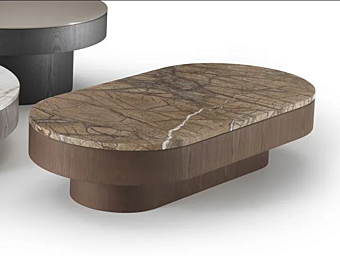 Oval marble coffee table by i 4 Mariani Dot