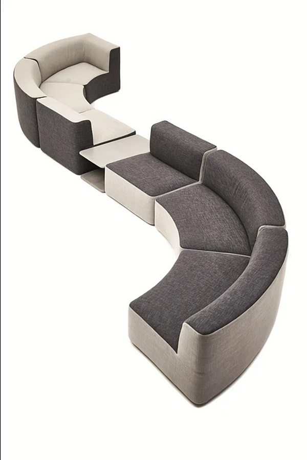 Curved modular fabric garden sofa with soft back VARASCHIN Circle Belt 221 factory VARASCHIN from Italy. Foto №11