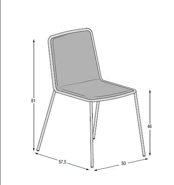 Upholstered fabric chair Pletra LAGO factory LAGO from Italy. Foto №14
