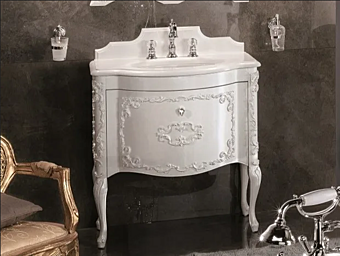 Floor standing wooden vanity unit with drawers Gaia Mobili Murano factory GAIA from Italy