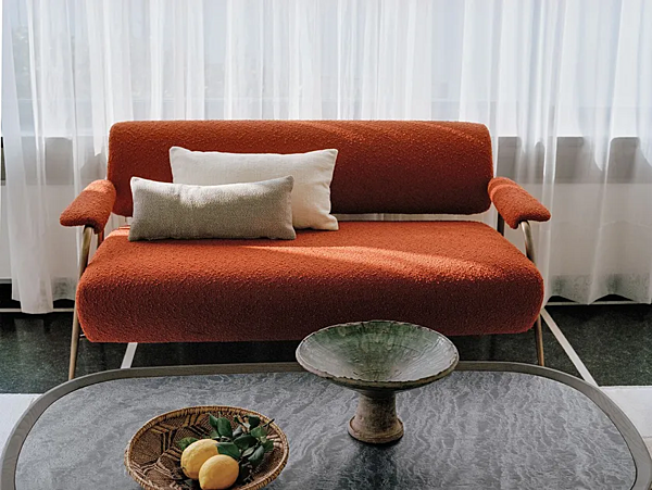 Fabric small sofa with soft back Potocco Stay 909 D 909D factory POTOCCO from Italy. Foto №3