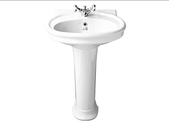 Pedestal Washbasin Gentry Home Hillingdon Ceramic factory Gentry Home from Italy