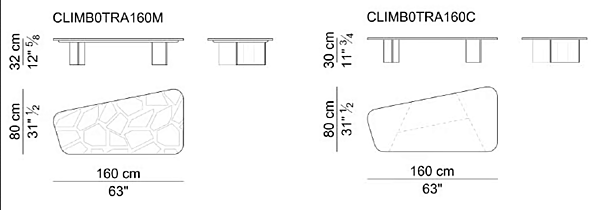 Low marble coffee table Climb i 4 Mariani factory i 4 Mariani from Italy. Foto №5