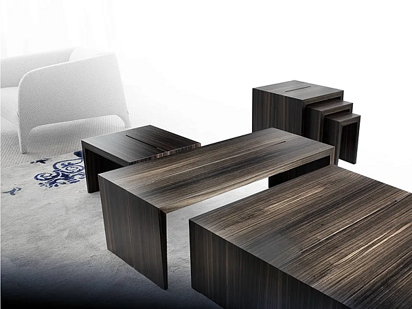 Wooden low coffee table ERBA ITALIA Pensami factory ERBA ITALIA from Italy. Foto №1