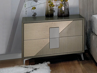 Wooden bedside table with drawers CASA +39 Morfeo M0010, M0012