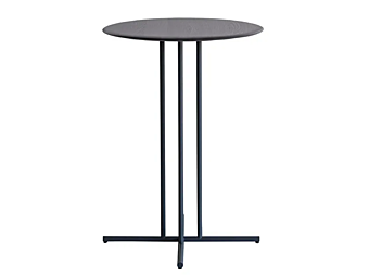 High table round ash and metal Graphic 955 TAC Potocco 955/TAC