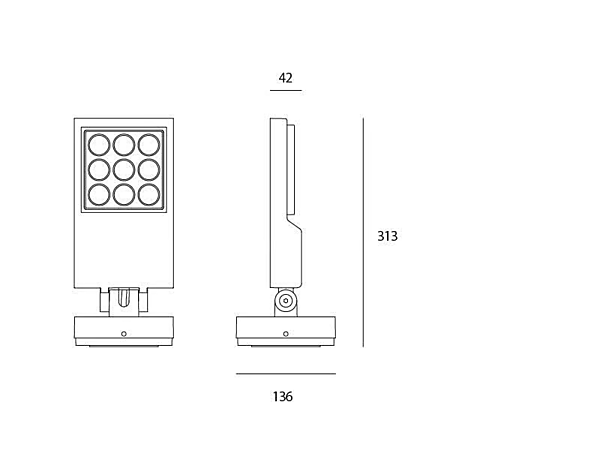 LED Aluminium Outdoor Floodlight Cefiso Artemide factory Artemide from Italy. Foto №5