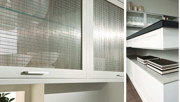 Fitted kitchen with peninsula in wood ASTER CUCINE Timeline factory Aster Cucine from Italy. Foto №5