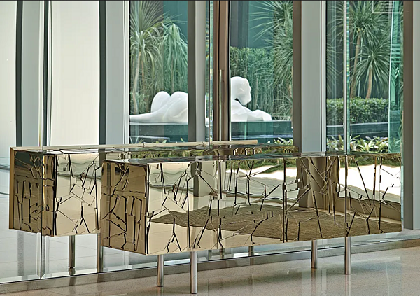 Glass sideboard with doors Edra Scrigno factory EDRA from Italy. Foto №6