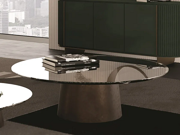 Low glass coffee table CASA +39 THOLOS ETH302 factory ENCORE (by CASA +39) from Italy. Foto №2