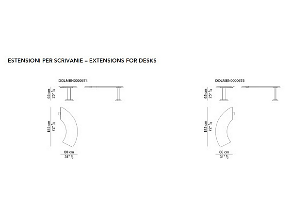 L-shaped wooden executive desk Dolmen i 4 Mariani factory i 4 Mariani from Italy. Foto №10