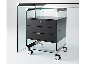 Crystal office drawer unit on castors Gallotti&Radice Movie Crystal office drawer unit on castors Gallotti&Radice Movie factory Gallotti & Radice from Italy