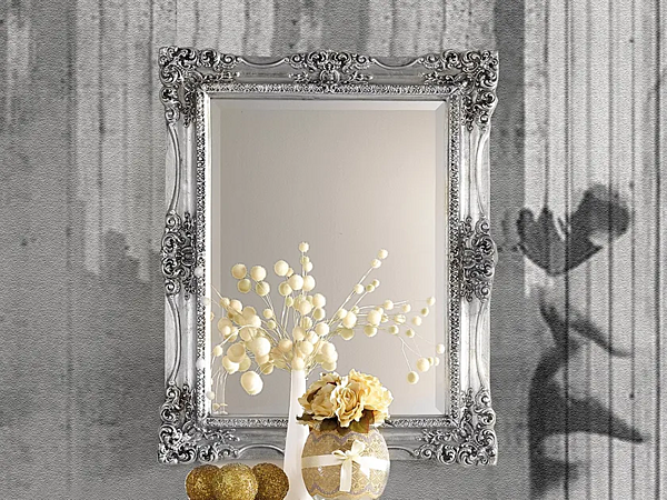 Rectangular Framed Wall Mounted Mirror CASA +39 Puccini 7620 factory CASA +39 from Italy. Foto №1